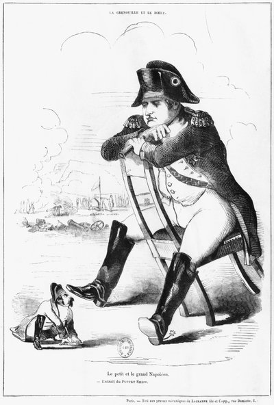 La Rana e il Bue: Il Piccolo e il Grande Napoleone I, caricatura da 